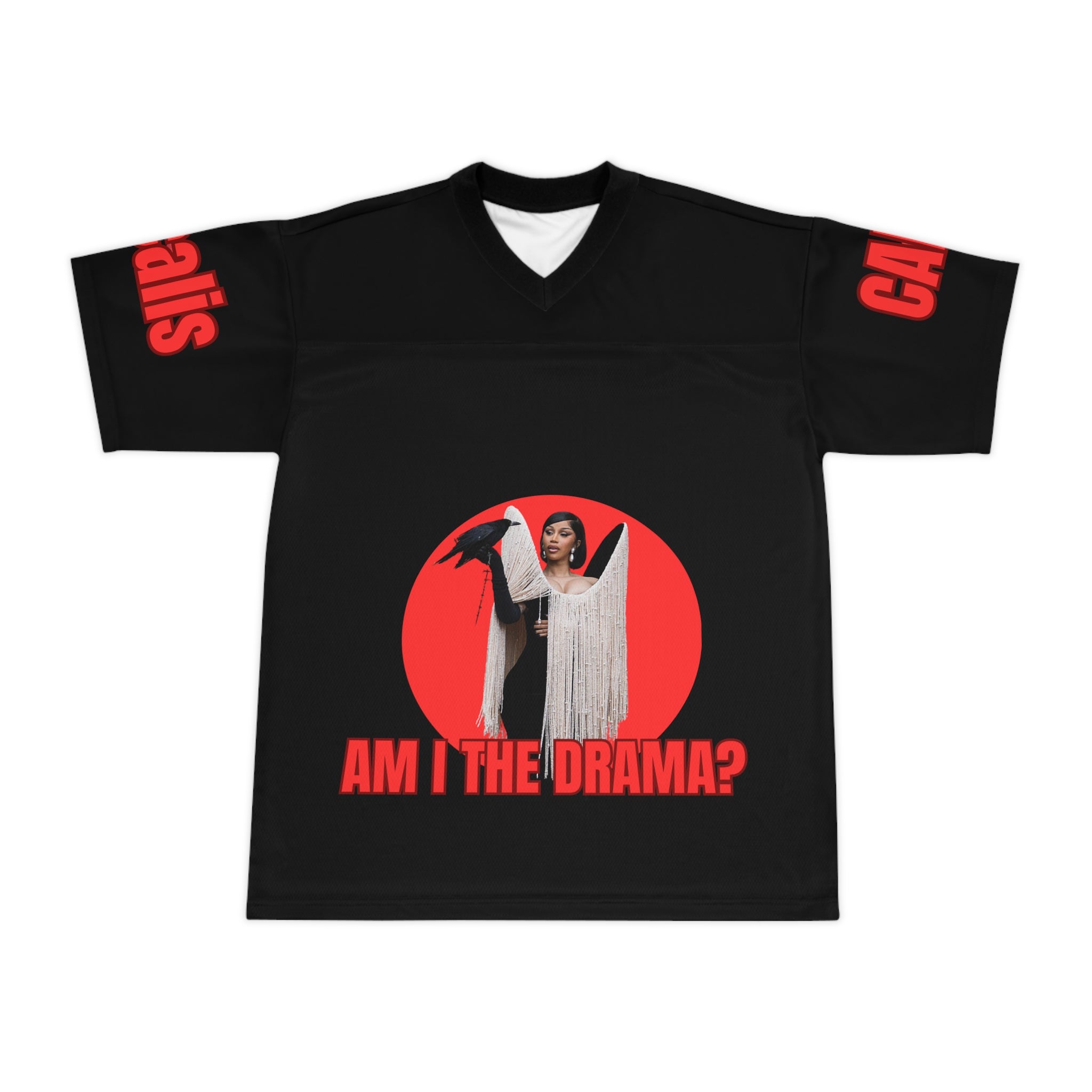 Unisex Football Jersey with Cardi B Inspired Design, Stylish Sports, Statement Shirt, Unique Gift, Trendy Streetwear, Fashionable Apparel