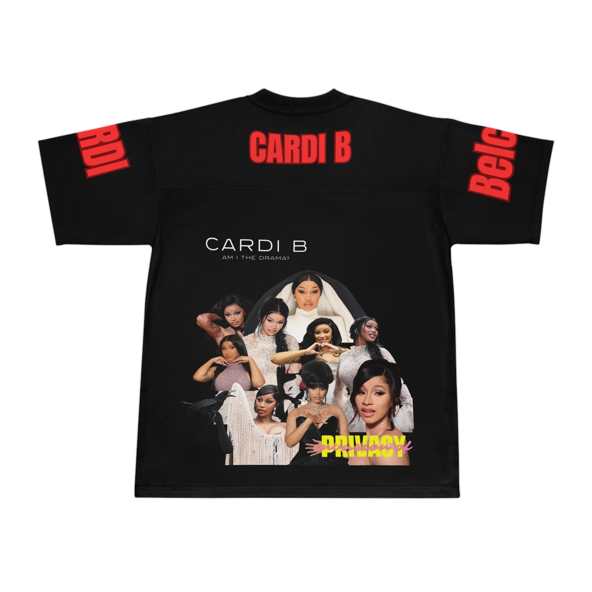 Unisex Football Jersey with Cardi B Inspired Design, Stylish Sports, Statement Shirt, Unique Gift, Trendy Streetwear, Fashionable Apparel