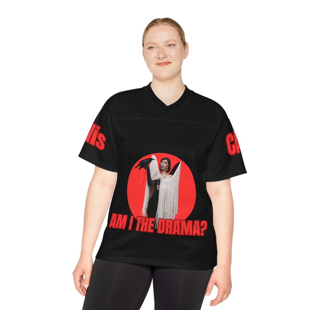 Unisex Football Jersey with Cardi B Inspired Design, Stylish Sports, Statement Shirt, Unique Gift, Trendy Streetwear, Fashionable Apparel