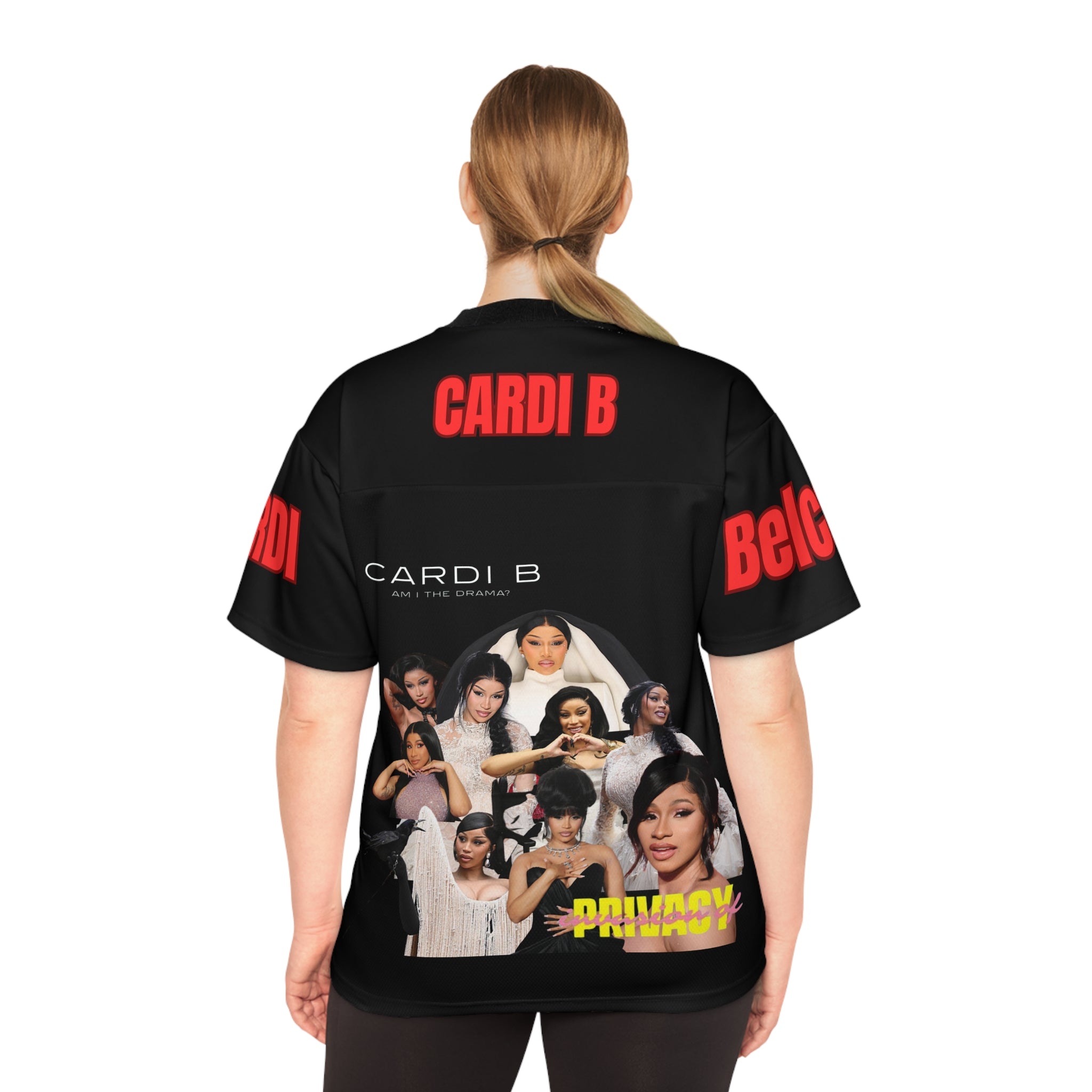 Unisex Football Jersey with Cardi B Inspired Design, Stylish Sports, Statement Shirt, Unique Gift, Trendy Streetwear, Fashionable Apparel